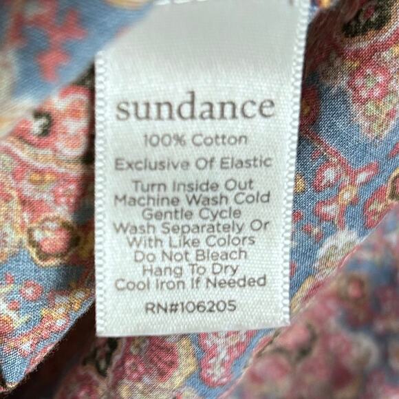 Sundance top blouse Medium floral cotton ruffle Outlander floral lightweight - Picture 15 of 15